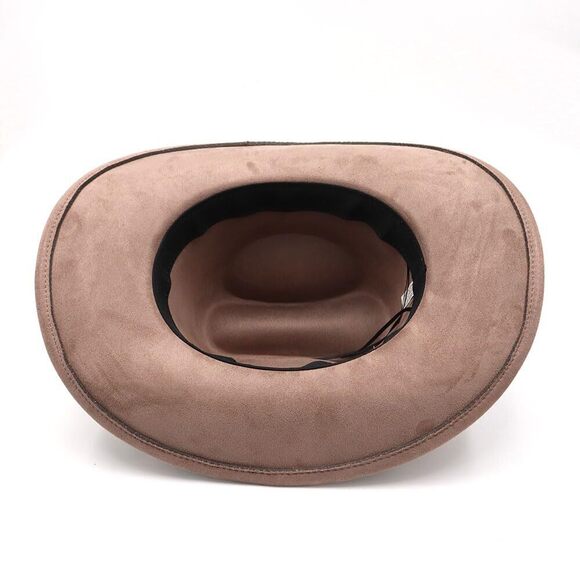 3365 Western Suede Cowboy Hat For Women Men Wide Brim Classic Cowgirl main image 7